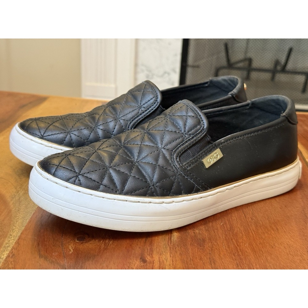 GBG Los Angeles Golly Black Quilted Slip On Sneakers Womens 7.5